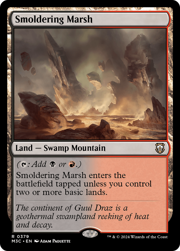 Smoldering Marsh (Ripple Foil) [Modern Horizons 3 Commander] | Nerdhalla Games