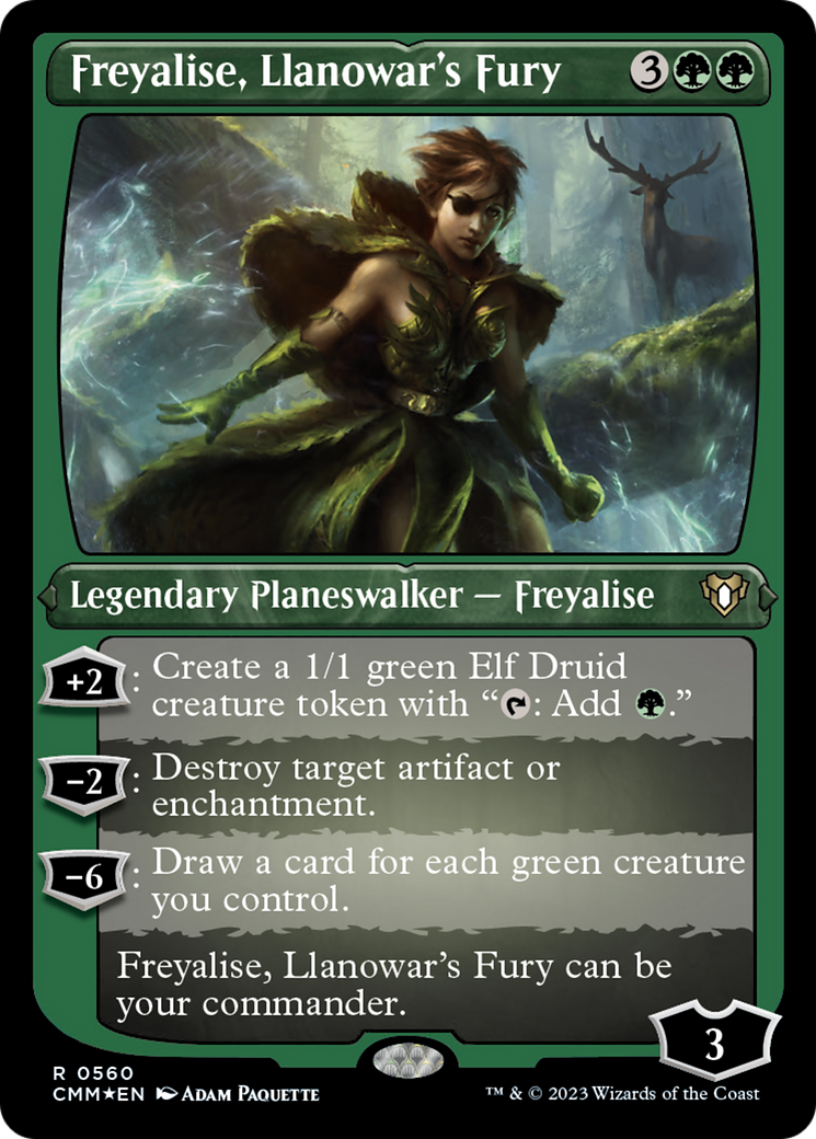 Freyalise, Llanowar's Fury (Foil Etched) [Commander Masters] | Nerdhalla Games