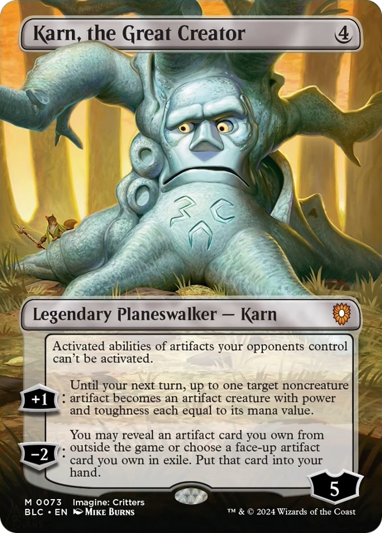 Karn, the Great Creator (Borderless) [Bloomburrow Commander] | Nerdhalla Games