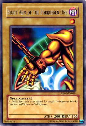 Right Arm of the Forbidden One [RP01-EN019] Rare | Nerdhalla Games