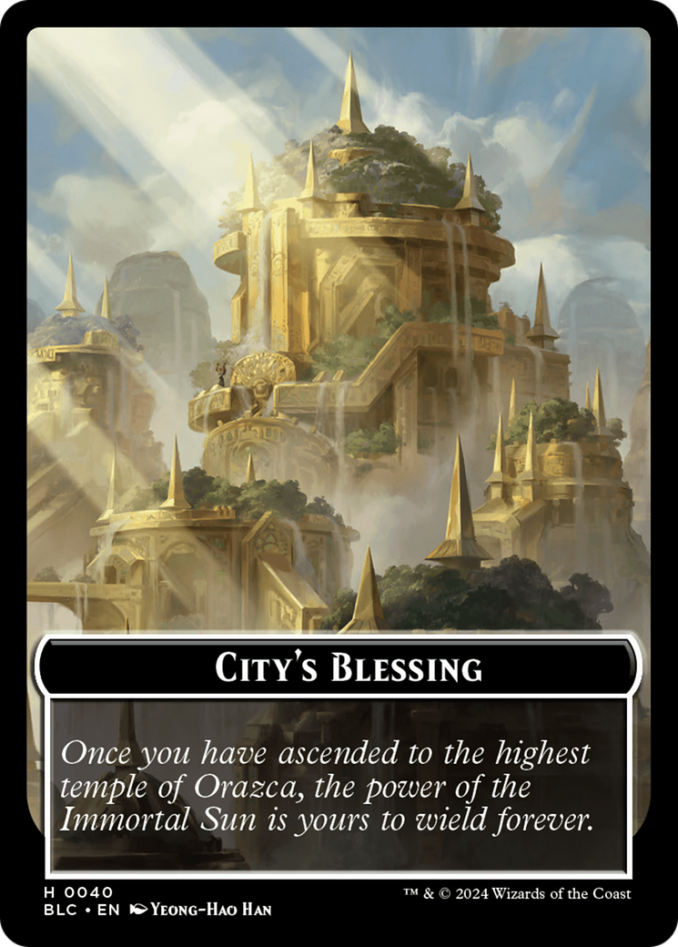 Hamster // City's Blessing Double-Sided Token [Bloomburrow Commander Tokens] | Nerdhalla Games