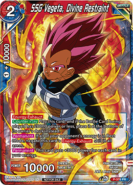 SSG Vegeta, Divine Restraint (Unison Warrior Series Boost Tournament Pack Vol. 7) (P-376) [Tournament Promotion Cards] | Nerdhalla Games