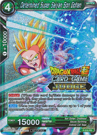 Determined Super Saiyan Son Gohan (P-016) [Judge Promotion Cards] | Nerdhalla Games