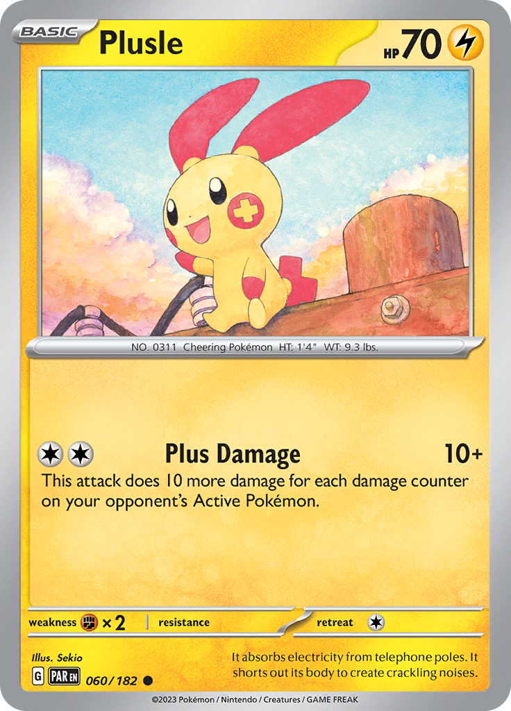 Plusle (060/182) [Scarlet & Violet: Paradox Rift] | Nerdhalla Games