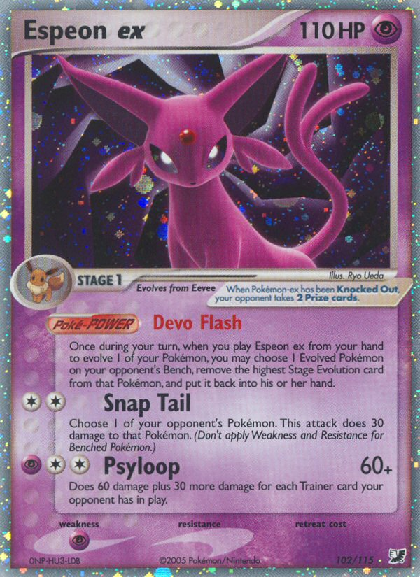 Espeon ex (102/115) [EX: Unseen Forces] | Nerdhalla Games