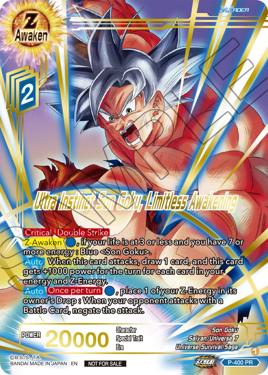 Ultra Instinct Son Goku, Limitless Awakening (Gold-Stamped) (P-400) [Promotion Cards] | Nerdhalla Games