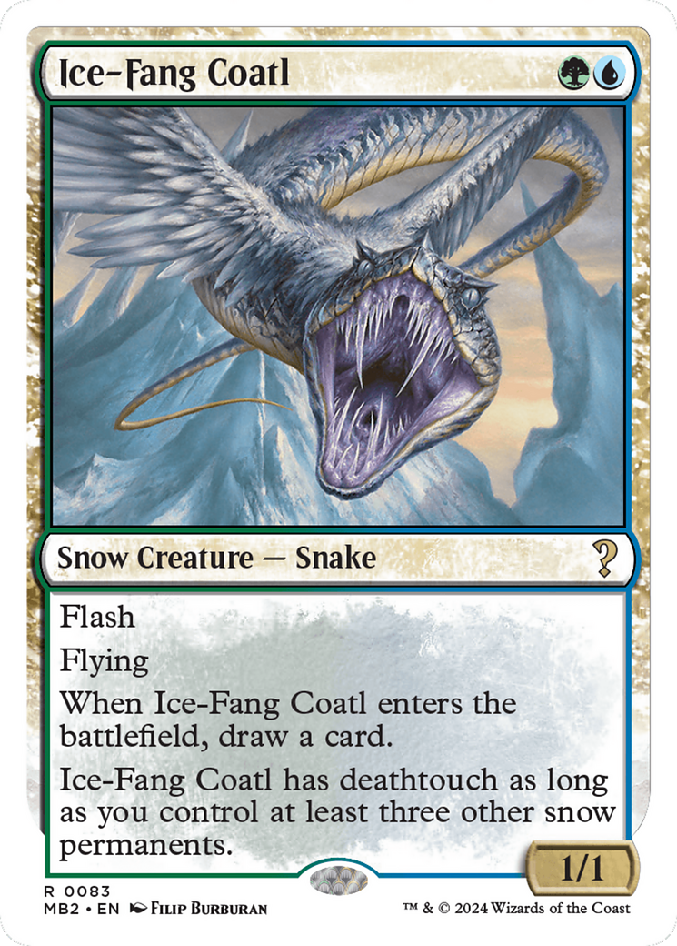 Ice-Fang Coatl (White Border) [Mystery Booster 2] | Nerdhalla Games