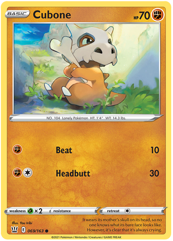 Cubone (069/163) [Sword & Shield: Battle Styles] | Nerdhalla Games