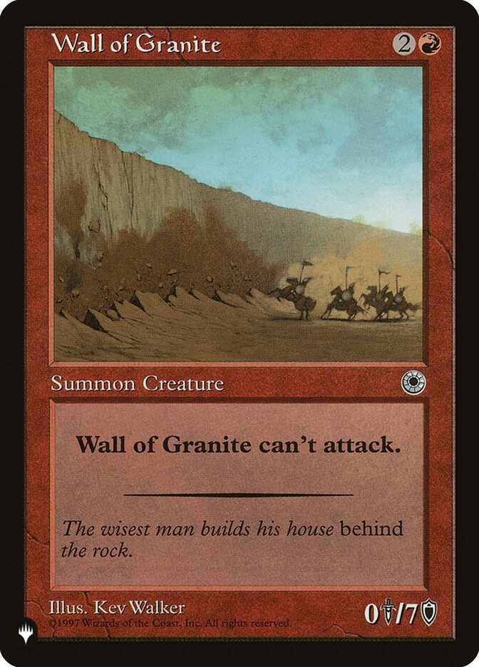 Wall of Granite [The List] | Nerdhalla Games