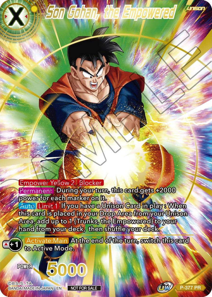 Son Gohan, the Empowered (Gold Stamped) (P-377) [Promotion Cards] | Nerdhalla Games