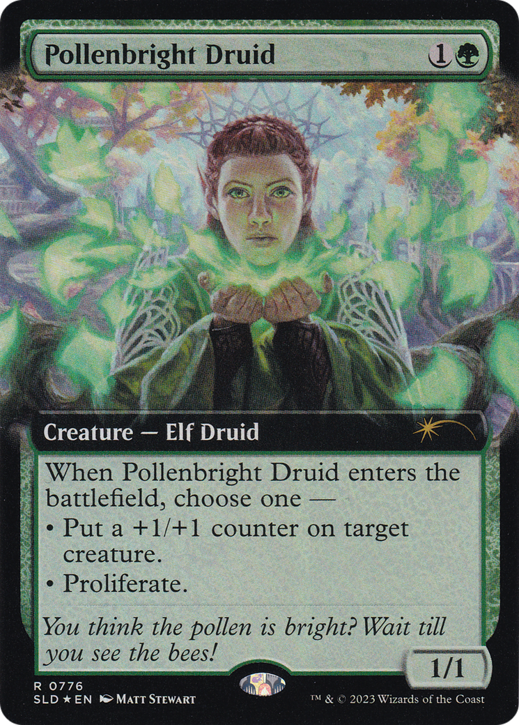 Pollenbright Druid (Extended Art) [Secret Lair Drop Series] | Nerdhalla Games