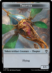 Thopter // Treasure Double-Sided Token [Outlaws of Thunder Junction Commander Tokens] | Nerdhalla Games