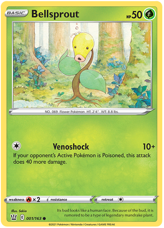 Bellsprout (001/163) [Sword & Shield: Battle Styles] | Nerdhalla Games