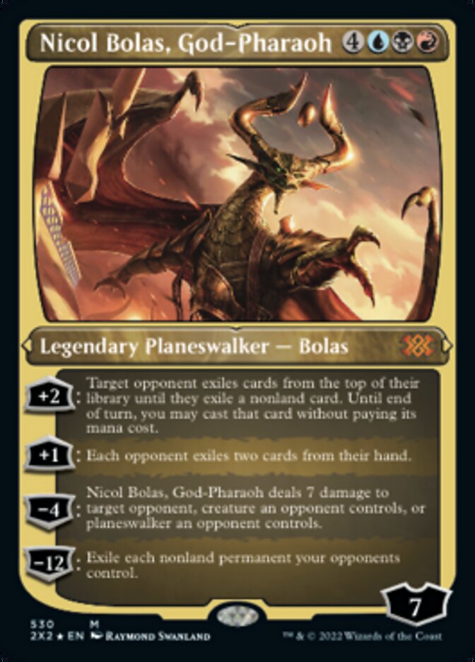 Nicol Bolas, God-Pharaoh (Foil Etched) [Double Masters 2022] | Nerdhalla Games