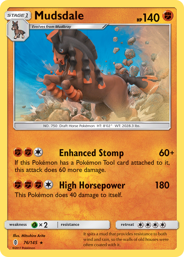 Mudsdale (76/145) [Sun & Moon: Guardians Rising] | Nerdhalla Games