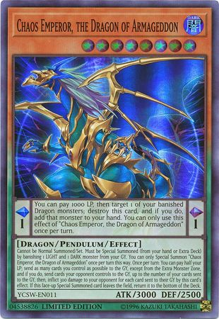 Chaos Emperor, the Dragon of Armageddon [YCSW-EN011] Super Rare | Nerdhalla Games