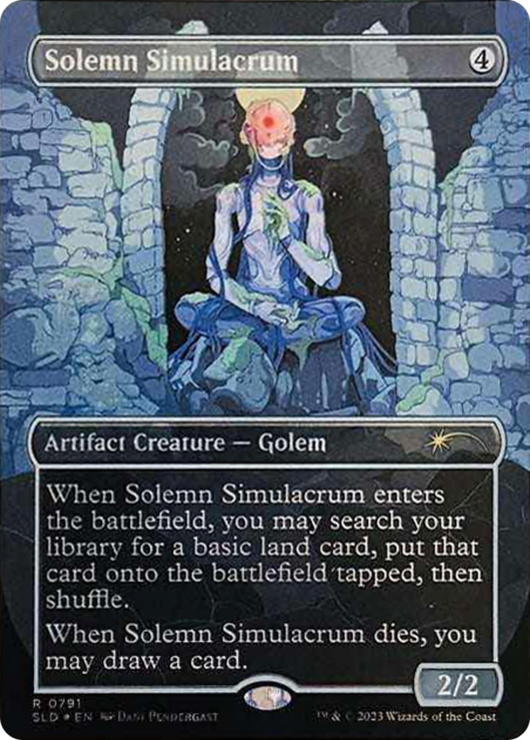 Solemn Simulacrum (0791) (Borderless) [Secret Lair Drop Series] | Nerdhalla Games