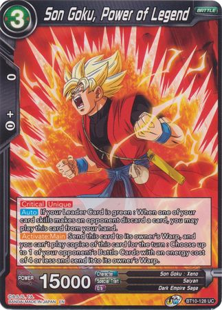 Son Goku, Power of Legend (BT10-128) [Rise of the Unison Warrior 2nd Edition] | Nerdhalla Games