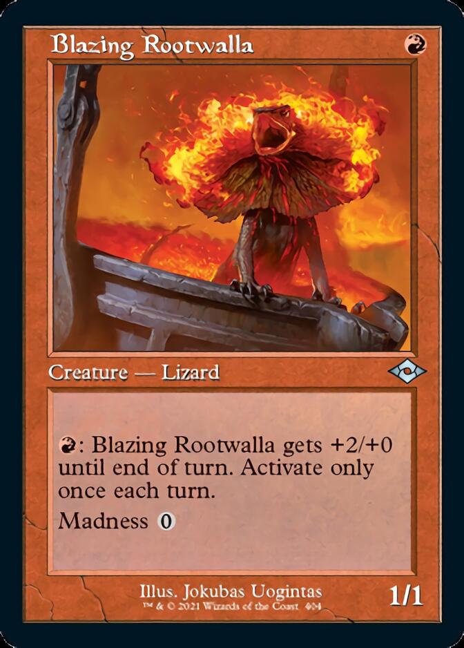 Blazing Rootwalla (Retro Foil Etched) [Modern Horizons 2] | Nerdhalla Games