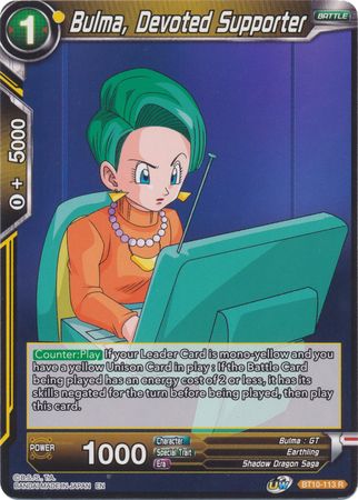 Bulma, Devoted Supporter (BT10-113) [Rise of the Unison Warrior 2nd Edition] | Nerdhalla Games