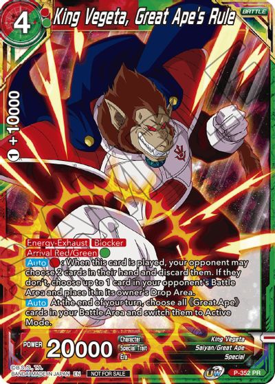 King Vegeta, Great Ape's Rule (P-352) [Tournament Promotion Cards] | Nerdhalla Games