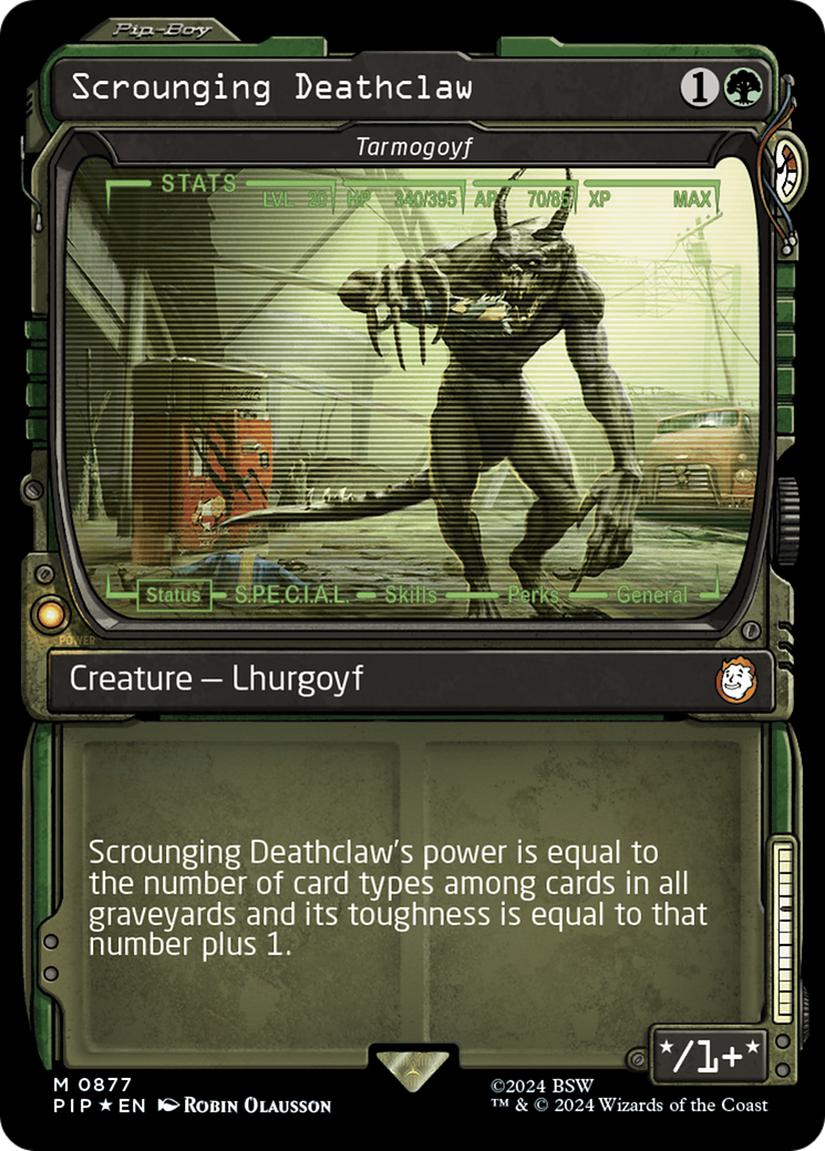 Scrounging Deathclaw - Tarmogoyf (Showcase) (Surge Foil) [Fallout] | Nerdhalla Games