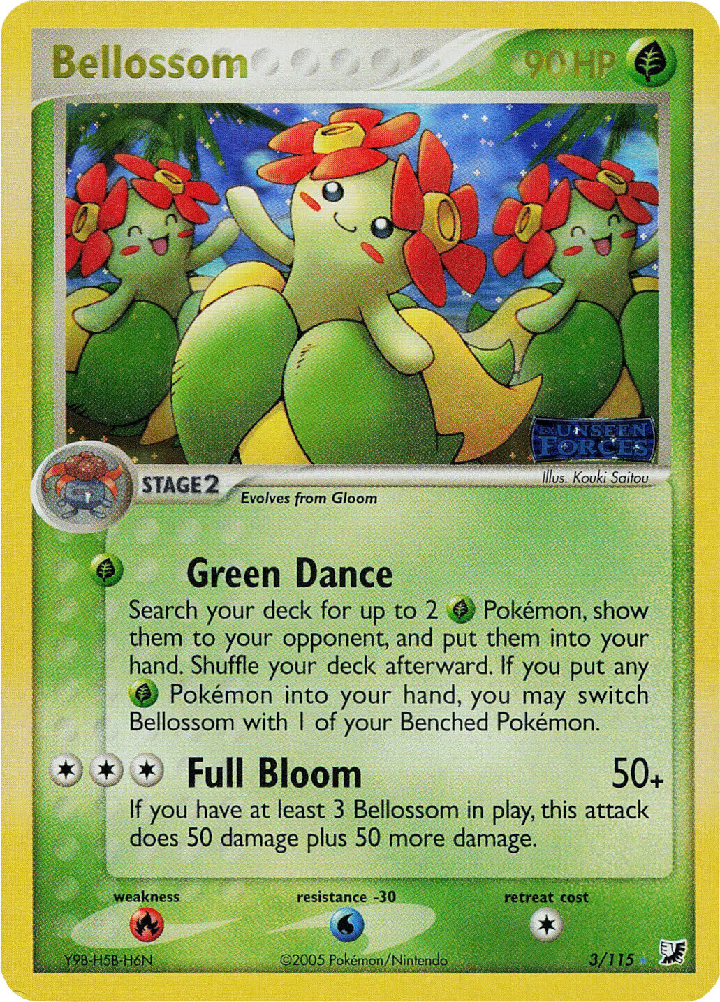 Bellossom (3/115) (Stamped) [EX: Unseen Forces] | Nerdhalla Games