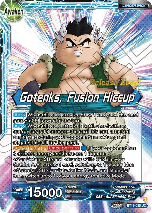 Son Goten & Trunks // Gotenks, Fusion Hiccup (Fighter's Ambition Holiday Pack) (BT19-035) [Tournament Promotion Cards] | Nerdhalla Games