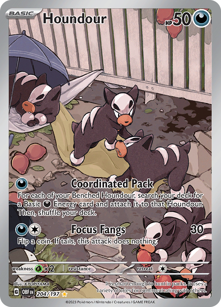 Houndour (204/197) [Scarlet & Violet: Obsidian Flames] | Nerdhalla Games