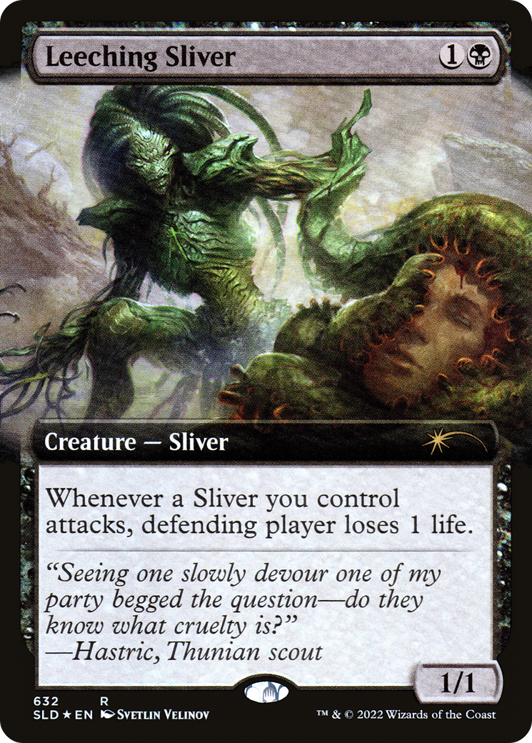 Leeching Sliver (Extended Art) [Secret Lair Drop Promos] | Nerdhalla Games