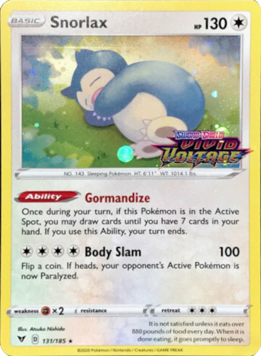 Snorlax (131/185) [Sword & Shield: Black Star Promos] | Nerdhalla Games