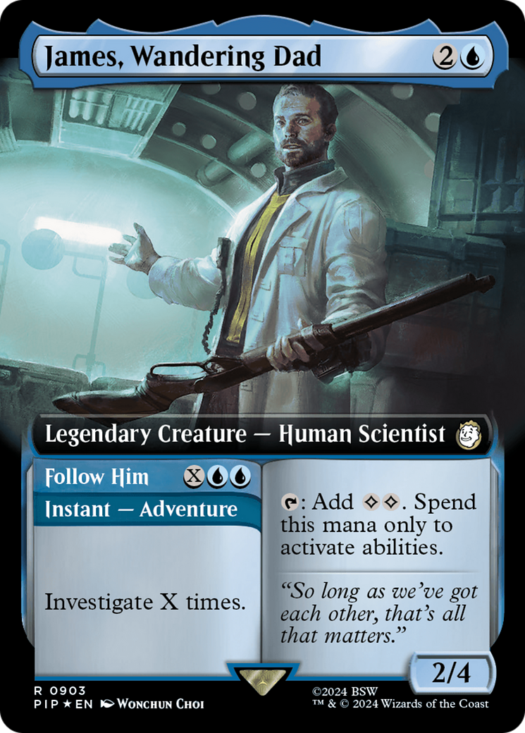 James, Wandering Dad // Follow Him (Extended Art) (Surge Foil) [Fallout] | Nerdhalla Games