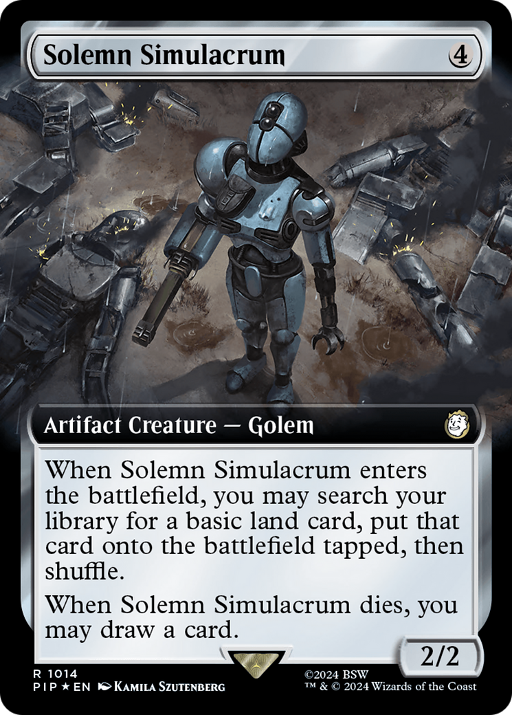 Solemn Simulacrum (Extended Art) (Surge Foil) [Fallout] | Nerdhalla Games