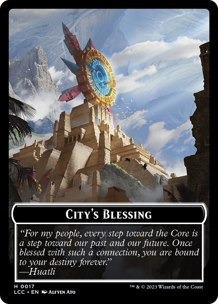 City's Blessing // Vampire (0004) Double-Sided Token [The Lost Caverns of Ixalan Commander Tokens] | Nerdhalla Games