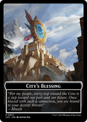 City's Blessing // Pirate (0005) Double-Sided Token [The Lost Caverns of Ixalan Commander Tokens] | Nerdhalla Games