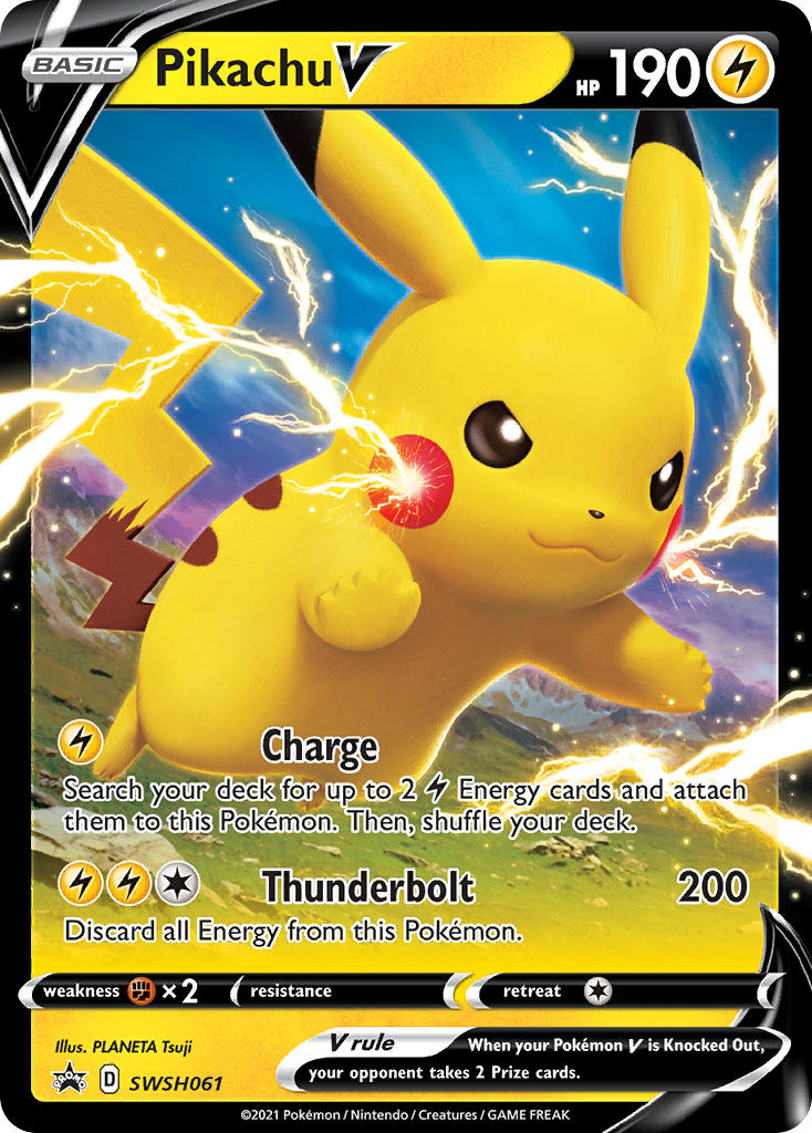 Pikachu V (SWSH061) (Jumbo Card) [Sword & Shield: Black Star Promos] | Nerdhalla Games