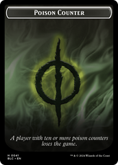 Rabbit // Poison Counter Double-Sided Token [Bloomburrow Commander Tokens] | Nerdhalla Games