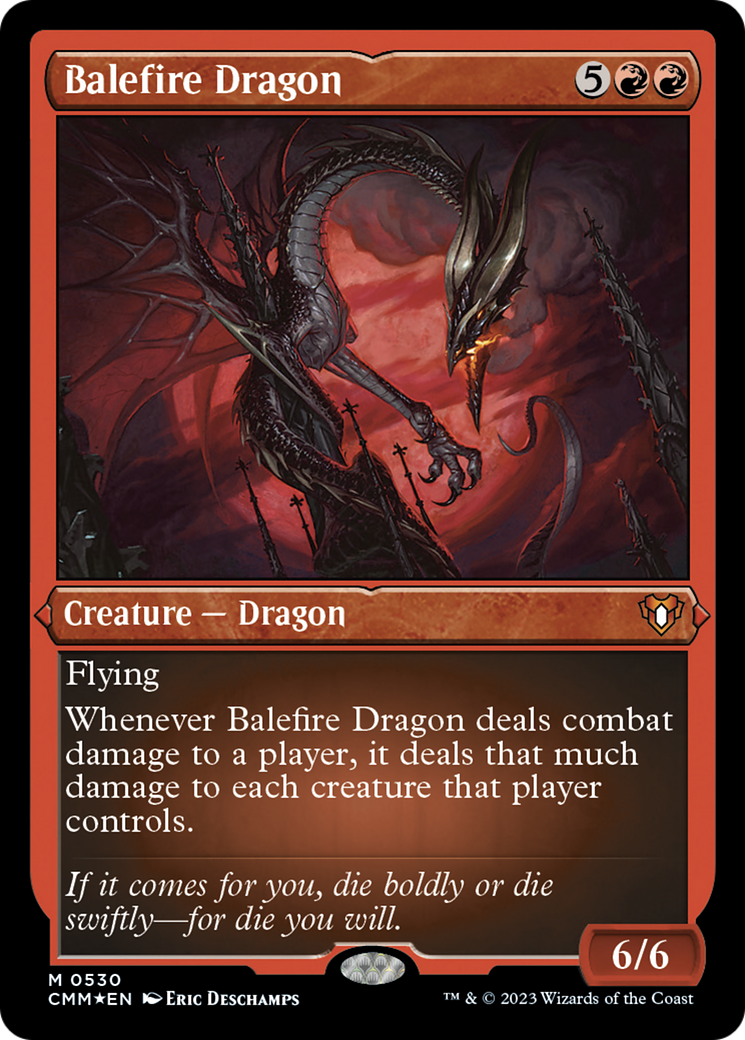 Balefire Dragon (Foil Etched) [Commander Masters] | Nerdhalla Games