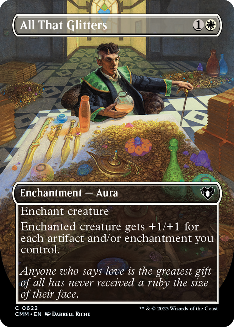 All That Glitters (Borderless Alternate Art) [Commander Masters] | Nerdhalla Games