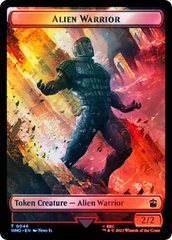 Alien // Alien Warrior Double-Sided Token (Surge Foil) [Doctor Who Tokens] | Nerdhalla Games