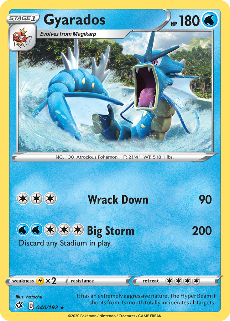 Gyarados (040/192) [Sword & Shield: Rebel Clash] | Nerdhalla Games