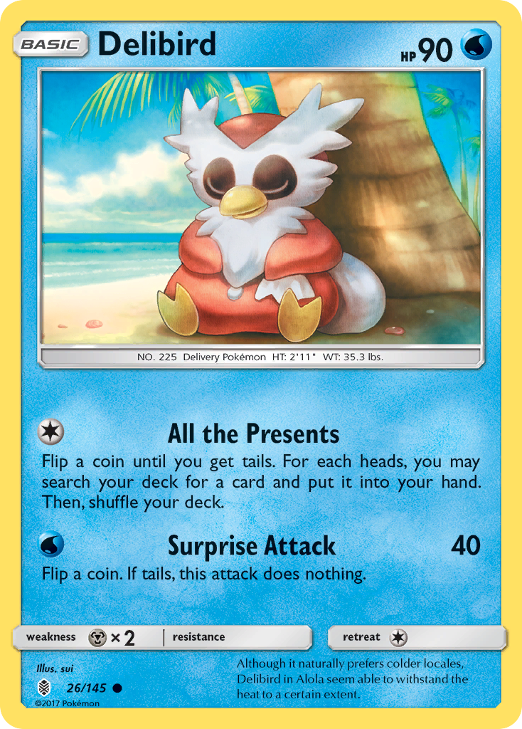 Delibird (26/145) [Sun & Moon: Guardians Rising] | Nerdhalla Games