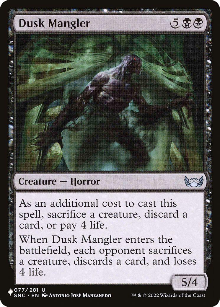 Dusk Mangler [The List Reprints] | Nerdhalla Games