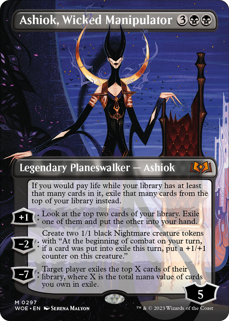 Ashiok, Wicked Manipulator (Borderless Alternate Art) [Wilds of Eldraine] | Nerdhalla Games