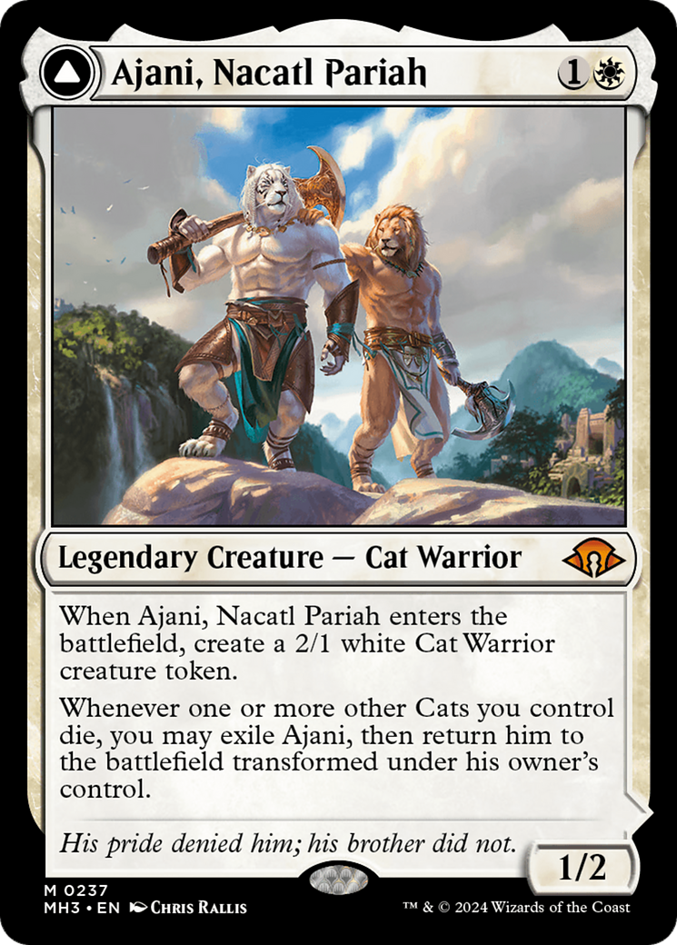 Ajani, Nacatl Pariah // Ajani, Nacatl Avenger [Modern Horizons 3] | Nerdhalla Games