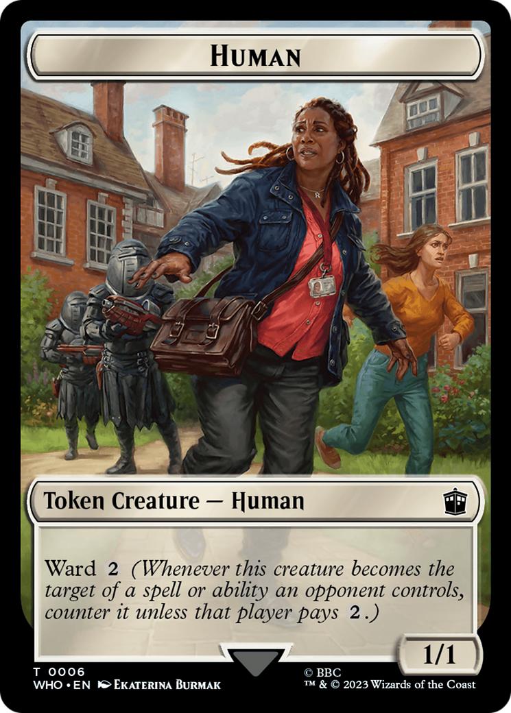 Human (0006) // Beast Double-Sided Token [Doctor Who Tokens] | Nerdhalla Games