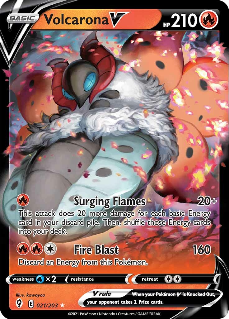 Volcarona V (021/203) [Sword & Shield: Evolving Skies] | Nerdhalla Games