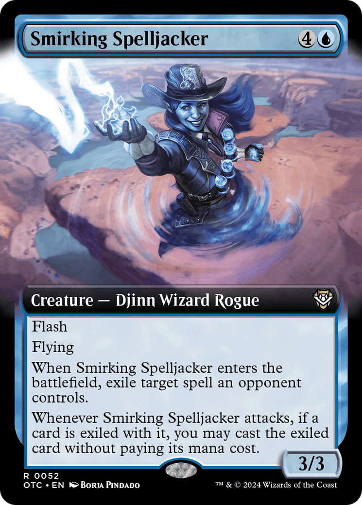 Smirking Spelljacker (Extended Art) [Outlaws of Thunder Junction Commander] | Nerdhalla Games