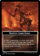 Bounty: Lord Fajjal // Bounty Rules Double-Sided Token [Outlaws of Thunder Junction Commander Tokens] | Nerdhalla Games