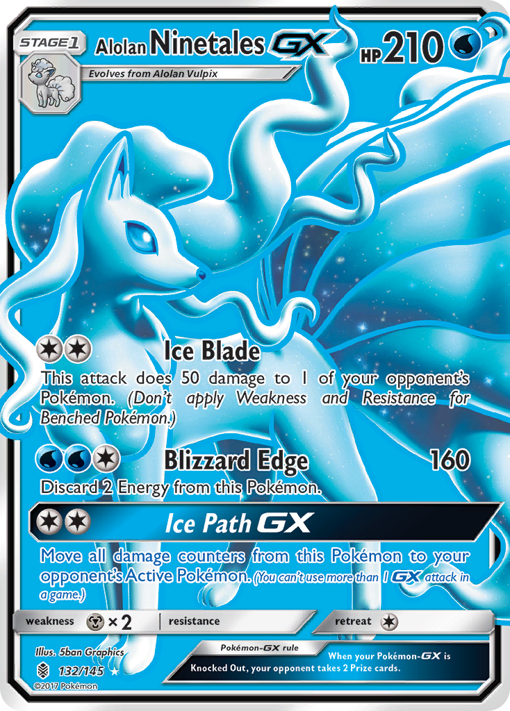 Alolan Ninetales GX (132/145) [Sun & Moon: Guardians Rising] | Nerdhalla Games